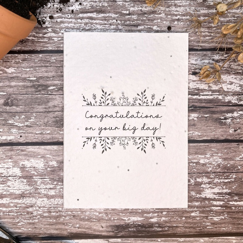 Wildflower Seed Wedding Card