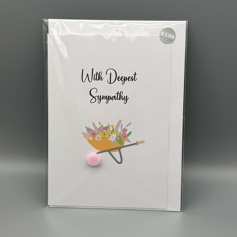 With Deepest Sympathy- Pom Pom greeting card