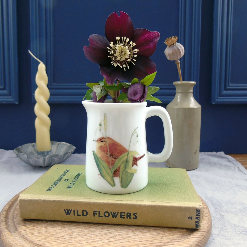 Wren and Snowdrops Fine Bone China Mini Jug