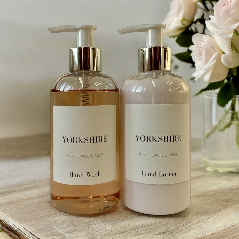 Yorkshire – Pink Pepper & Rose Hand Wash & Lotion Set