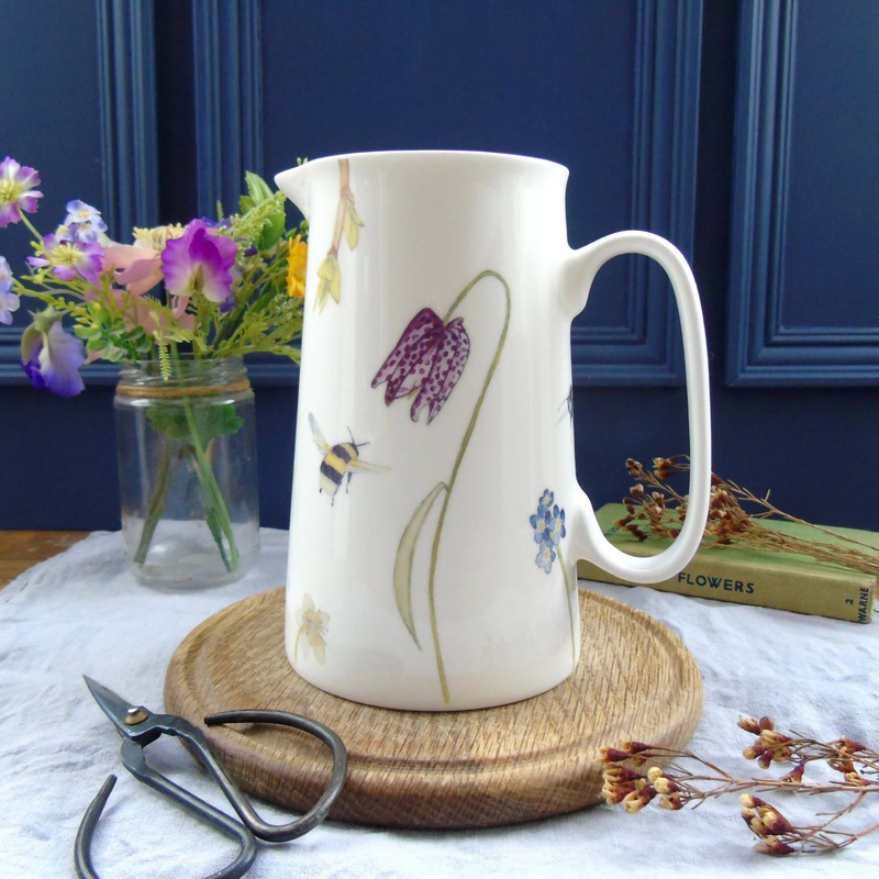 2Pint Bee Jug|Bluebell|Fritillary