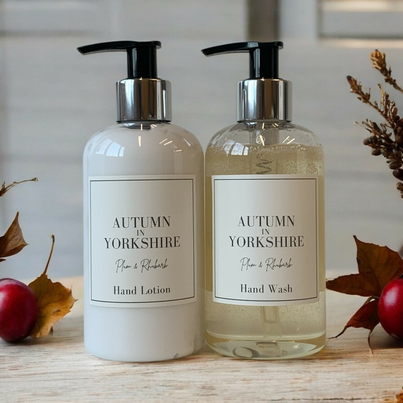 Autumn in Yorkshire – Plum and Rhubarb Hand Care Set 2 x 250ml