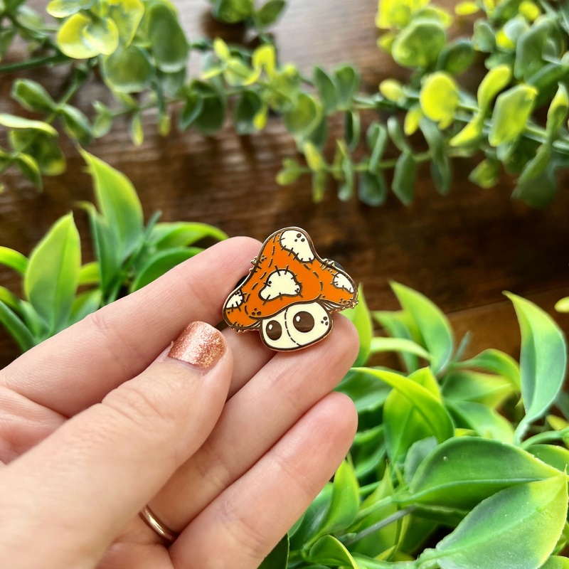 B Grade Plushroom the Mushroom Enamel Pin