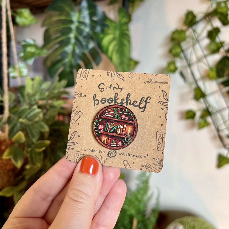 Bookshelf Wooden Pin