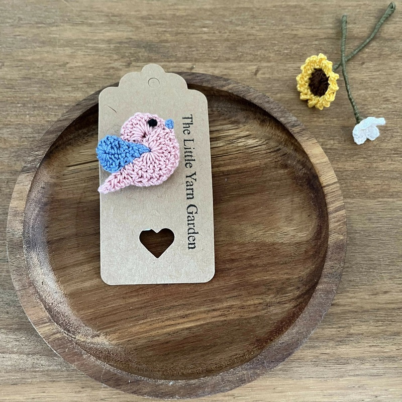Crochet Bird Brooch Pin