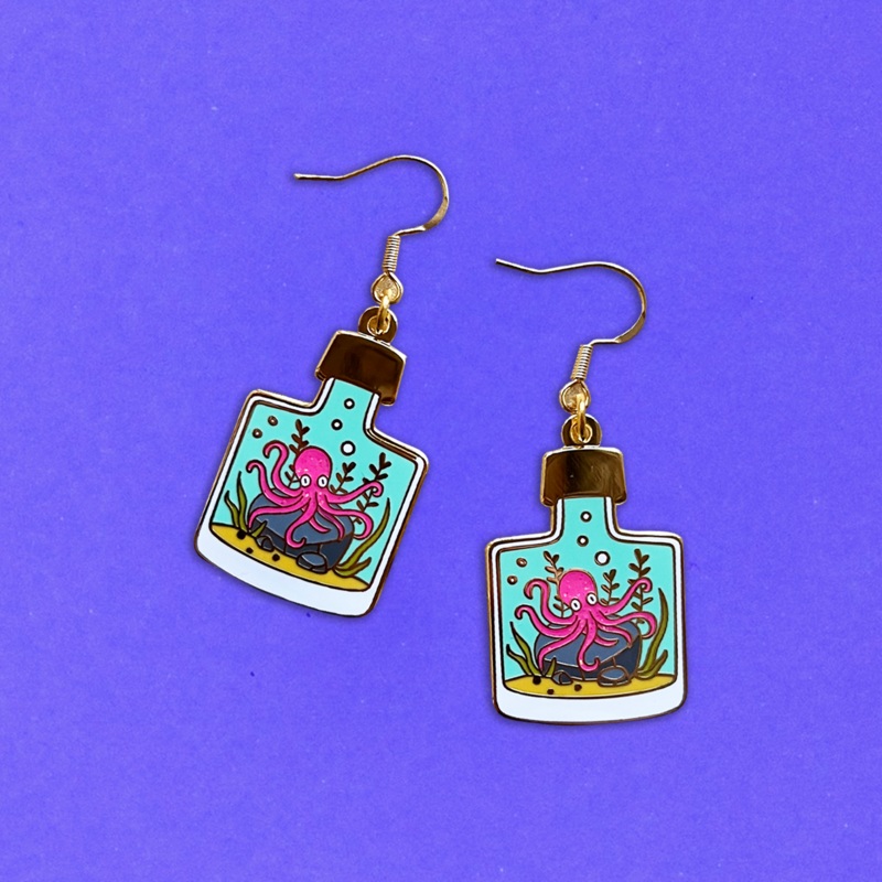 Earrings – Octopus