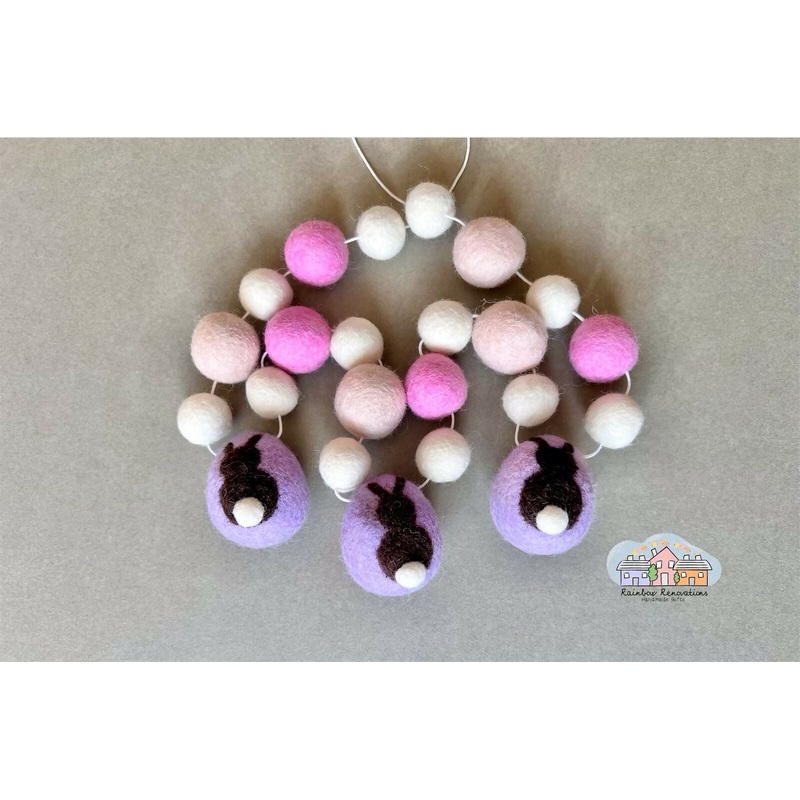 Felted Easter Egg Garland