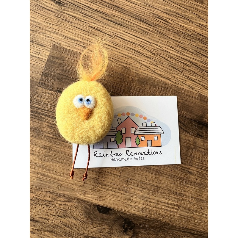 Felted Quirky Chick Hanger