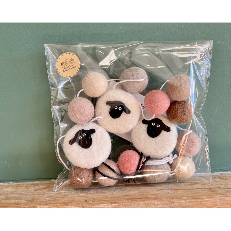 Felted Sheep Garland|Neopolitan|Tutti Frutti