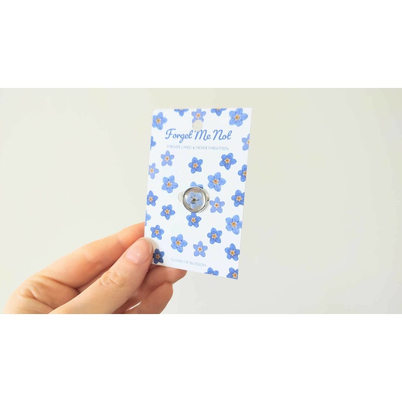 Forget Me Not Remembrance Forget Me Not Pin Stainless Steel