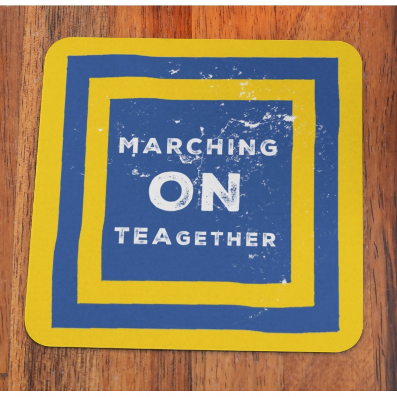Leeds Utd Coaster MARCHING ON TEA-GETHER Design