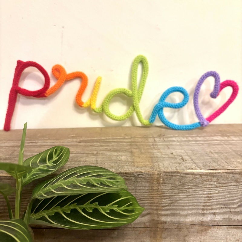 Rainbow Pride Wire Word Decoration
