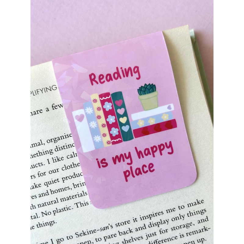 Reading Is My Happy Place Magnetic Bookmark