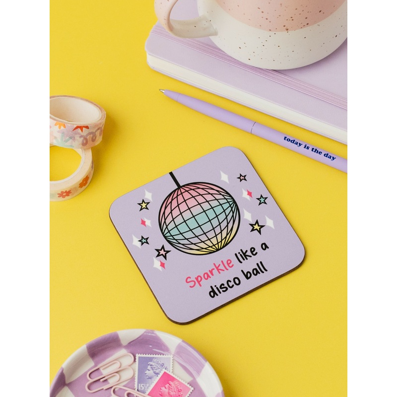 Sparkle Like A Disco Ball Coaster
