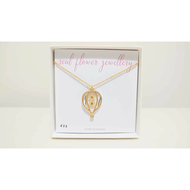 White Flower Gold Plated Necklace