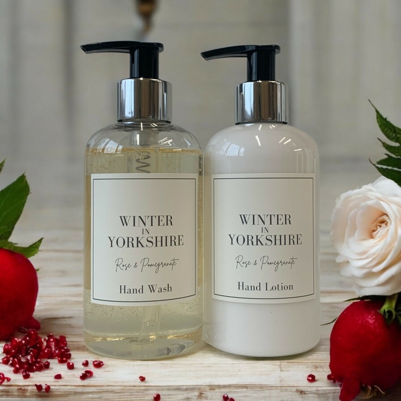 Winter in Yorkshire – Rose and Pomegranate Hand Care Set 2 x 250ml