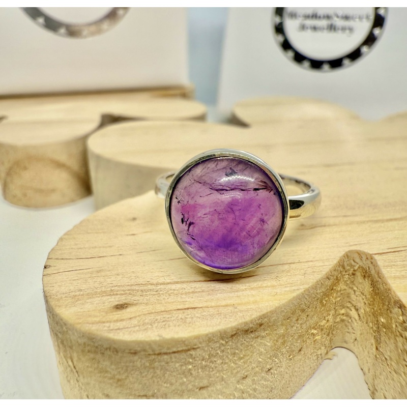 Amethyst Ring Size P 1/2