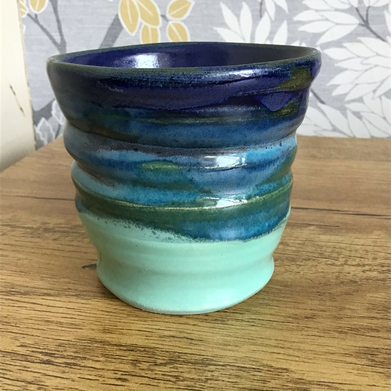 Blue Swirl Pot|Dark Blue Pot
