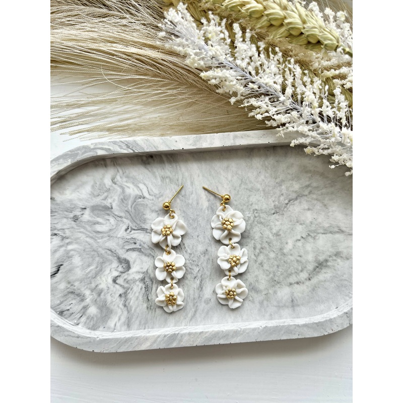 Bridal No. 2 – Handmade Polymer Clay Earrings