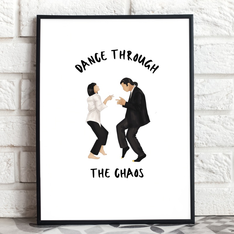 Dance Through The Chaos – Pulp Fiction Inspired Illustration