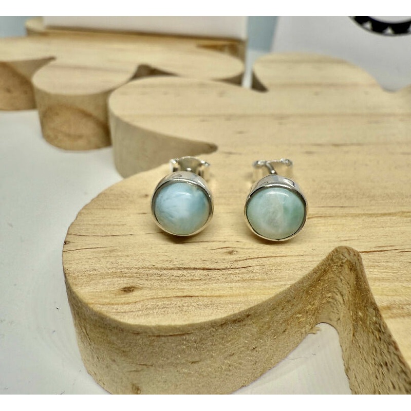 Larimar Stud Earrings