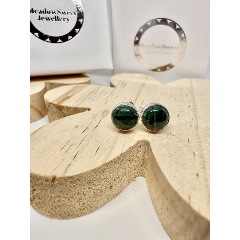 Malachite Stud Earrings
