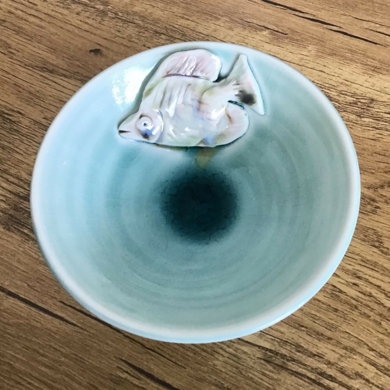 Porcelain Crackle Glaze Fish Trinket Dish