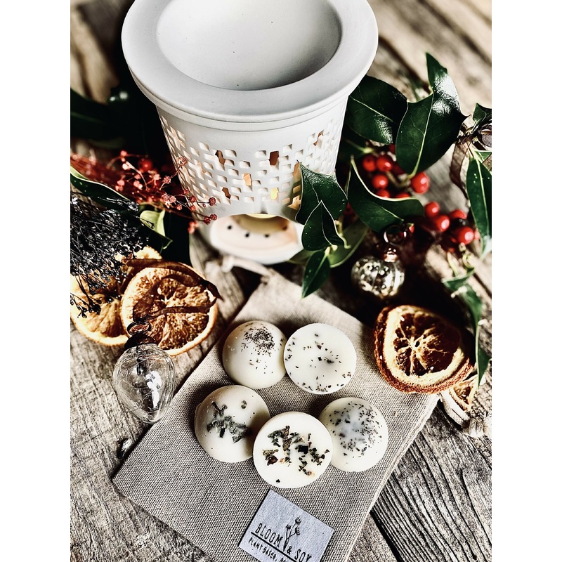 SWEET ORANGE & GERANIUM, 6 BOTANICAL SOY WAX MELTS