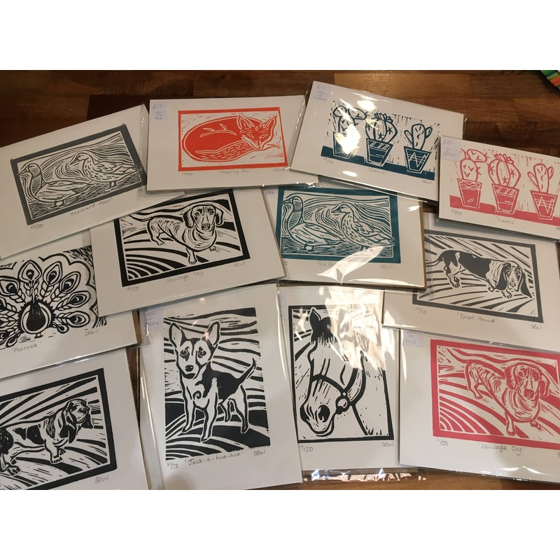 Unframed Limited Edition Lino Prints – 1 – Assorted