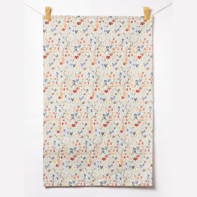 Cotton Tea Towel Hand-Painted – Various Design