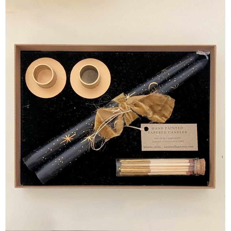 Hand Painted Candle Gift Set