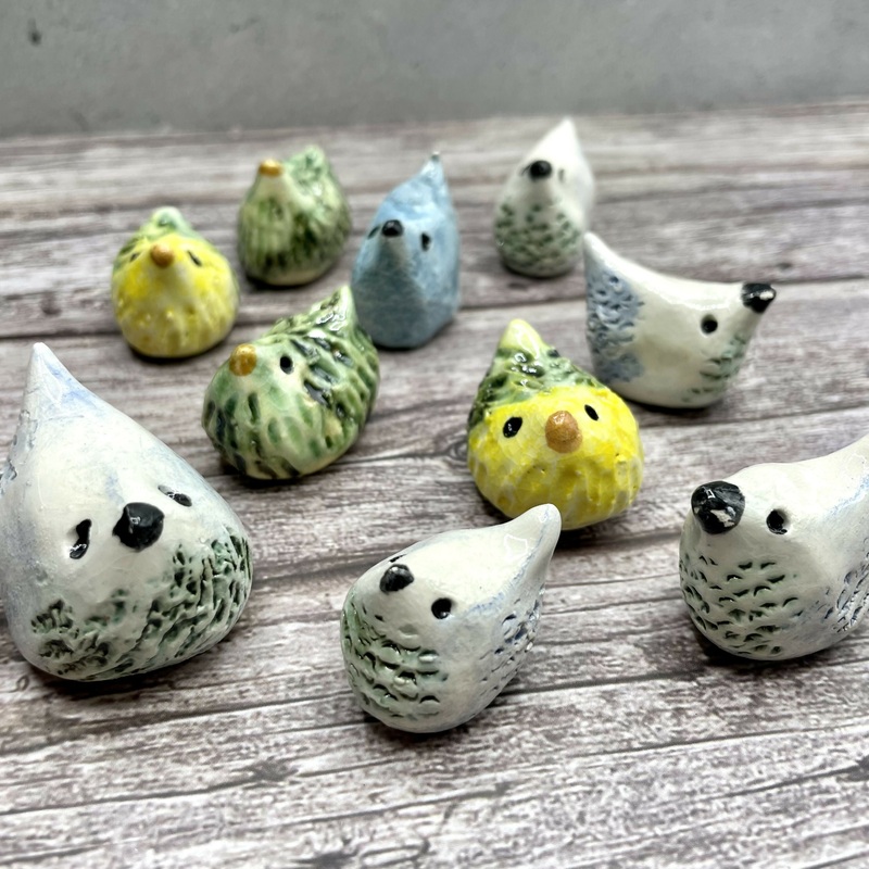 Handmade Ceramic Bird Sculptures  Mini & Small Sizes
