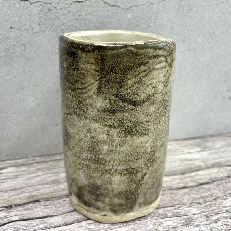 Handmade Rustic Vase – Woodland Green Stoneware