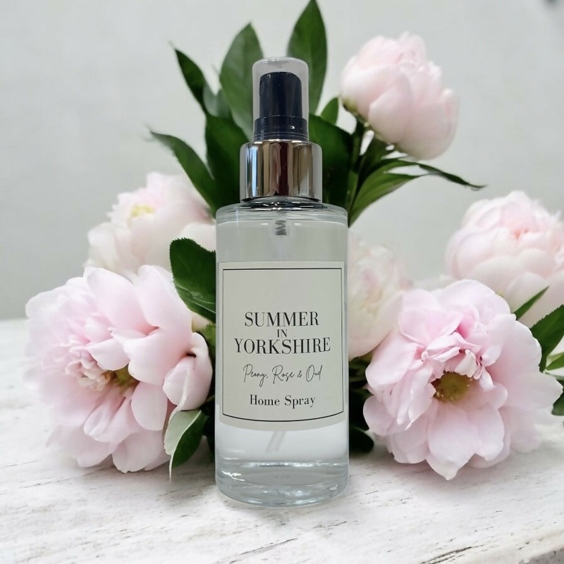 Summer in Yorkshire – Peony, Rose and Oud Home Spray – 100ml
