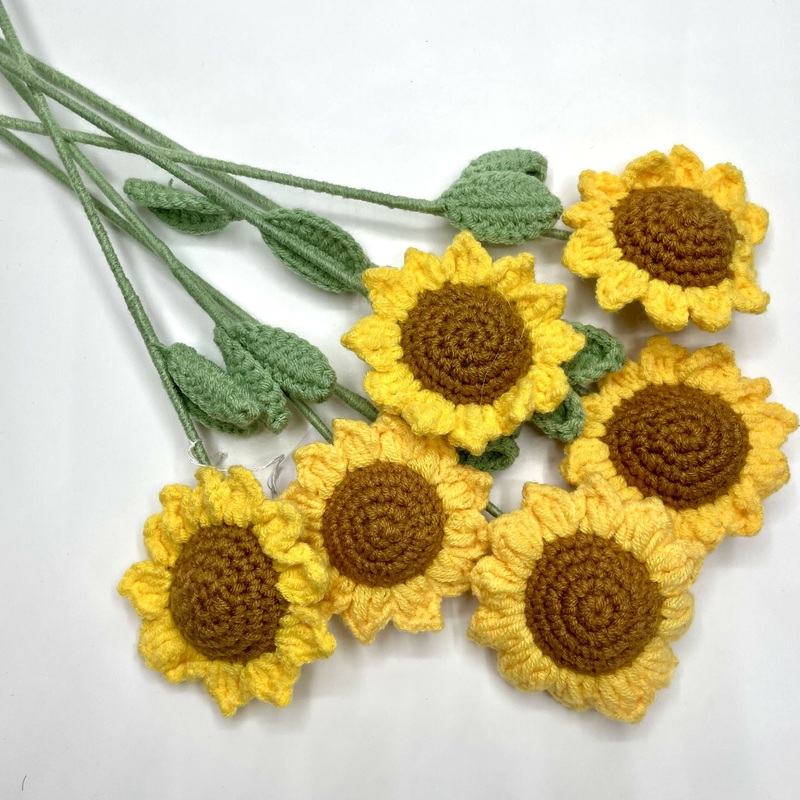 Crochet Mini Sunflower Stem|Mini Sunflower Stem