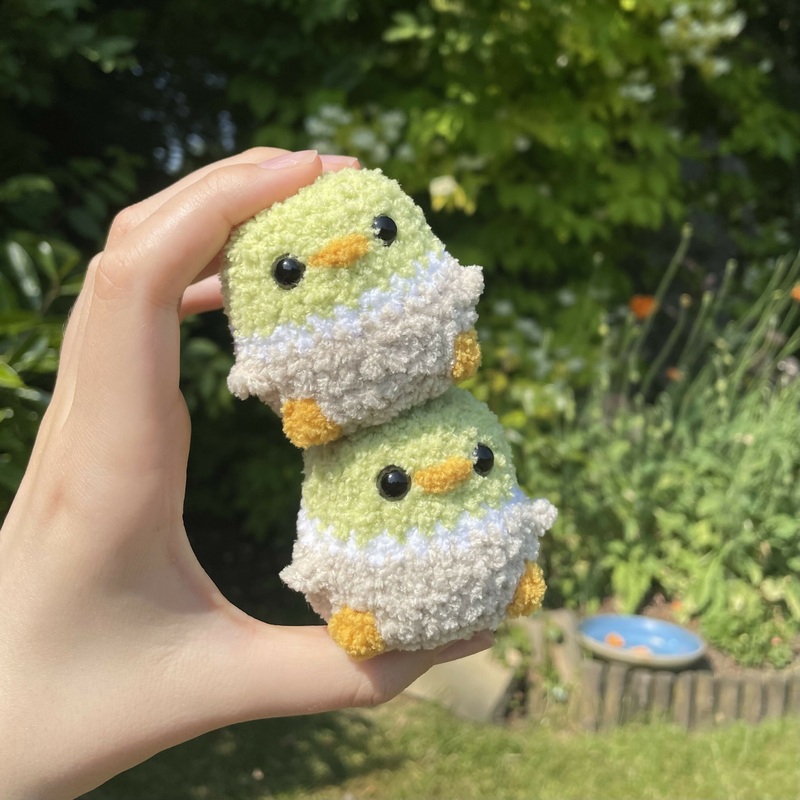 Fluffy Crochet Mallard Duck|Fluffy Crochet Mallard|Fluffy Crochet Mallard With Strawberry hat