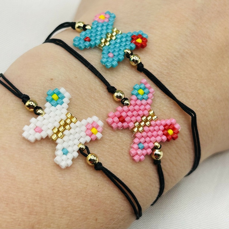 Handmade Beaded Butterfly Bracelets  Adjustable, Colourful Designs