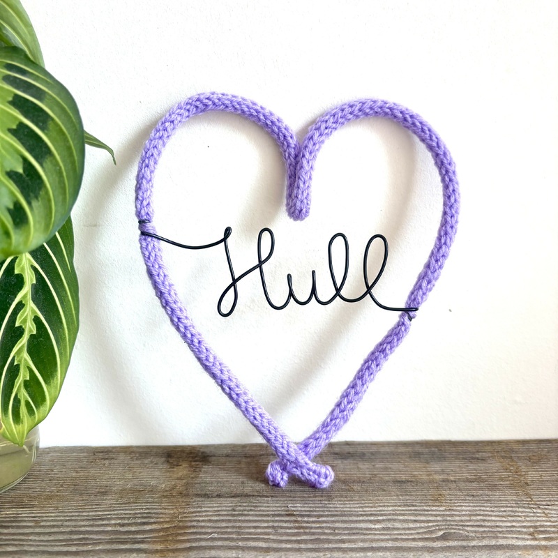 Hull Heart Woolly Wire Decoration