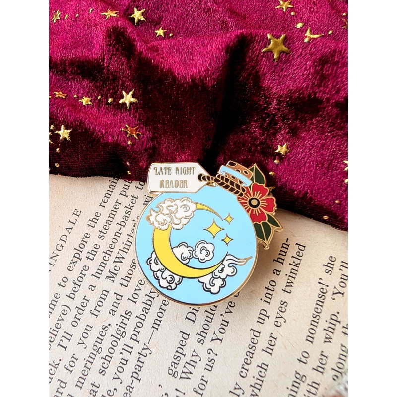 Late Night Reader Enamel Pin