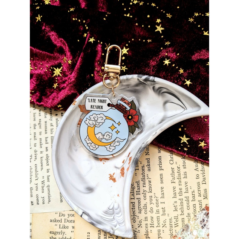 Late Night Reader Keyring