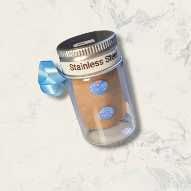 Recycled Opal Earrings – Multicoloured