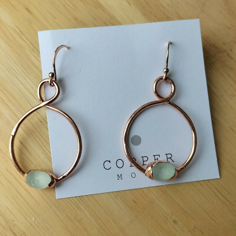 Seaglass Hoop Earrings