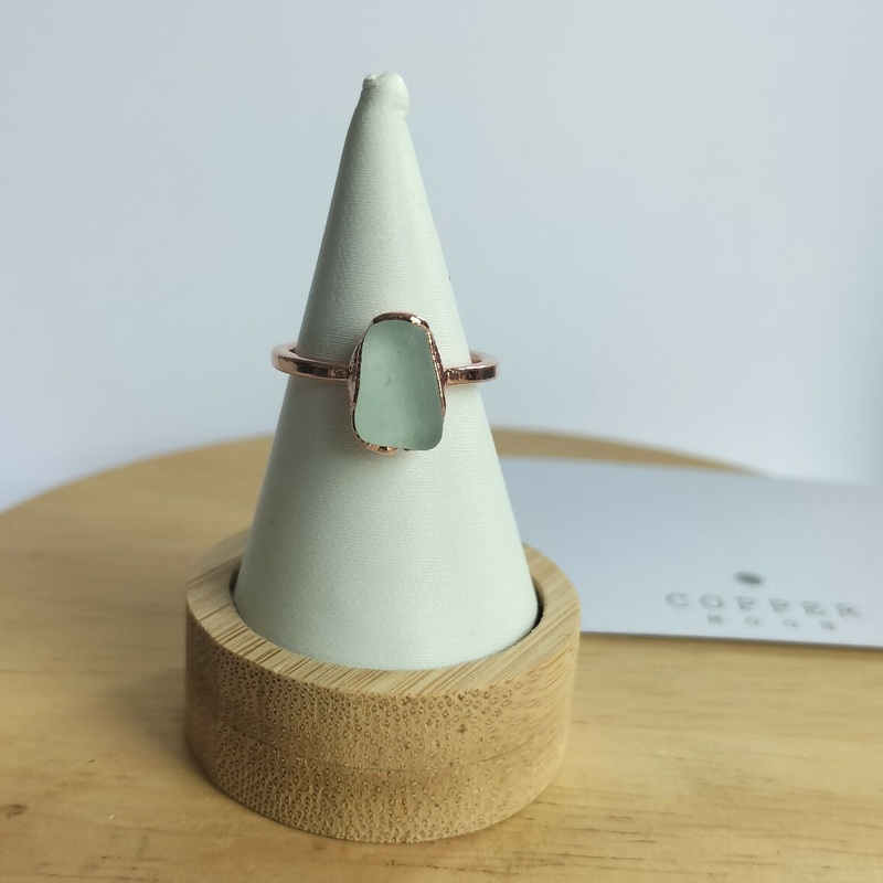 Seaglass Ring. Size: N 1/2