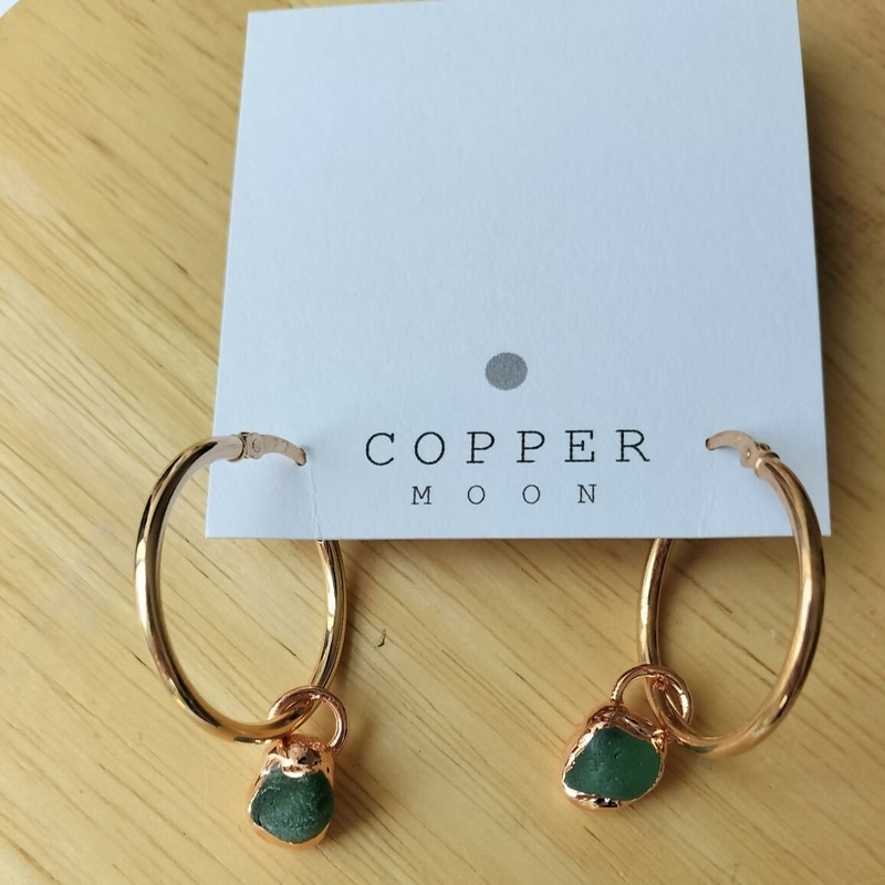 Seaglass Sleeper Hoop Earrings