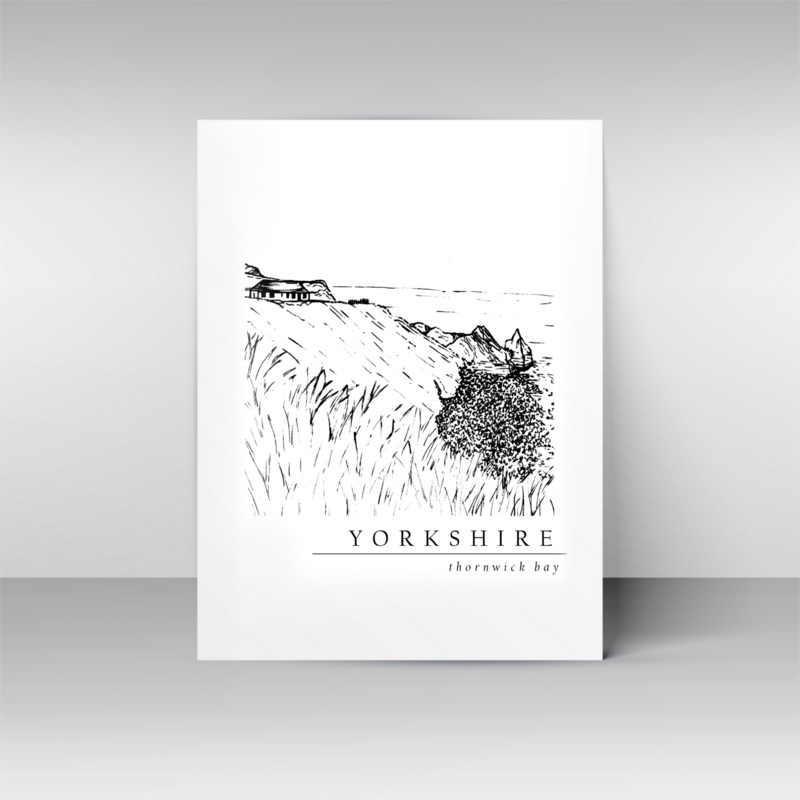 Thornwick Bay Illustration Print