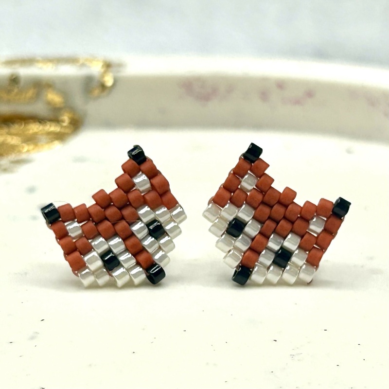 Beaded Animal Earrings  Handmade Studs Various Designs