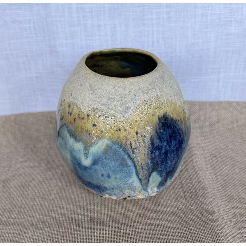 Ceramic Vases|Ceramic Vase With Coral Inspired Glazing 11x12cm|Stoneware Vase Rustic Earth Colours 23x6cm|Ceramic Vase Deep-Sea Blue approx 11x8cm|Ceramic Vase Seagreen Approx 10x8cm|Ceramic  Vase Volcanic Colours  Approx 12x10cm|Ceramic Oblong Vase Seagr