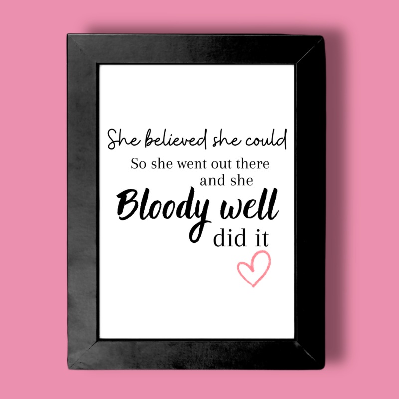 Mama Mini Framed Illustration She Believed