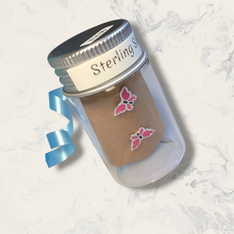 Rose Butterfly Earrings