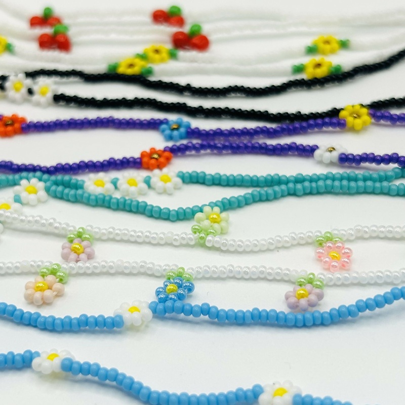 Beaded Flower Necklaces  Handmade Assorted Patterns